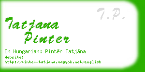 tatjana pinter business card